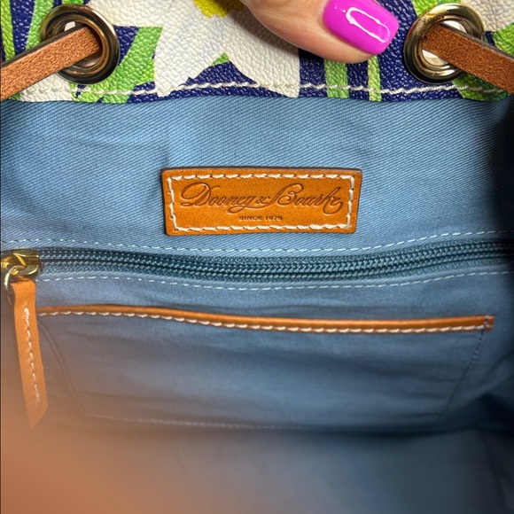 Dooney & Bourke Blue Daffodil Bucket Bag with Pouch - Picture 10 of 13